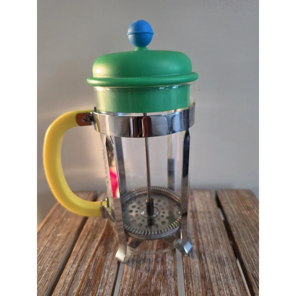 Bodum Limited Edition 70 Anniver Yellow Green Blue Coffee French Press 2014 New